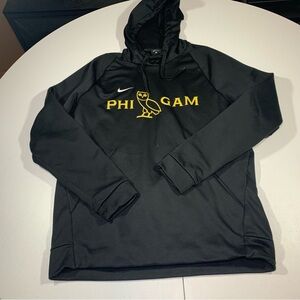 Nike Drake OVO Fraternity Mens Black Hoodie Owl Logo Mens Size Medium